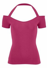 Lascana, Damen Neckholder-Shirt, Dunkelpink