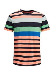 Jack & Jones JACK & JONES, Herren T-Shirt, Blau / Orange