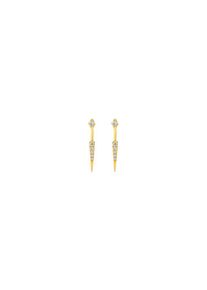 ID fine, Damen Ohrstecker 'Glace Double', Gold / Weiß
