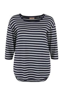 TRIANGLE, Damen Shirt, Nachtblau / Weiß
