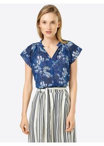 GAP, Damen Bluse 'SS RFL ZEN PRT', Navy