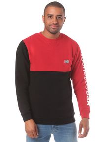 DC Shoes, Herren Sweatshirt 'Clewiston Crew', Rot / Schwarz