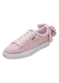 Puma, Damen Sneaker 'Suede Bow', Altrosa / Wei&szlig;
