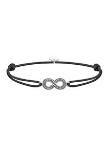 Thomas Sabo, Herren Armband 'Little Secret Infinity', Schwarz / Silber