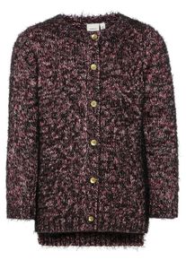 name it, M&auml;dchen Flauschige Strick Strickjacke, Schwarz