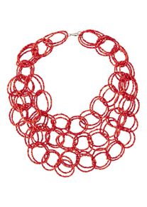 Heine, Damen Kette, Koralle / Rot