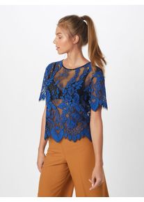Only, Damen Bluse 'onlMILO SS LACE TOP WVN', Blau