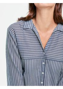 Gerry Weber, Damen Bluse, Violettblau / Weiß