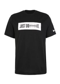 Nike, Herren Shirt 'M NK DRY TEE DB JDQ BAR', Schwarz / Wei&szlig;