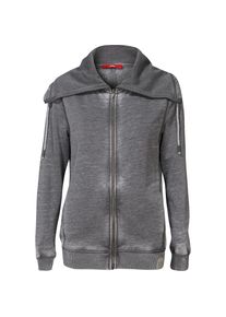 s.Oliver RED LABEL, Damen Sweatjacke mit breitem Kragen, Grau