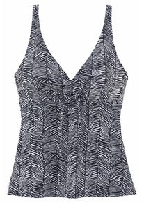 Venice Beach, Damen B&uuml;gel-Tankini-Top 'Sugar', Anthrazit / Wei&szlig;
