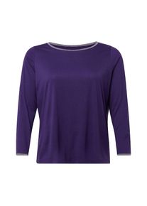 Tom Tailor, Damen T-Shirt, Dunkellila / Weiß