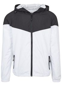 Urban Classics, Herren Jacke 'Windrunner', Schwarz / Weiß