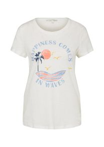 Tom Tailor Denim, Damen T-Shirt, Mischfarben / Offwhite