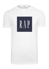 Mister Tee, Herren Tee 'Rap', Navy / Wei&szlig;