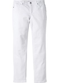 sheego Denim, Damen Schmale Stretch-Jeans 'Kira' mit Ziern&auml;hten, Wei&szlig;