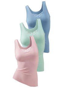 Petite Fleur, Damen Spitzenhemd, Pastellblau / Pastellgrün / Pastellpink