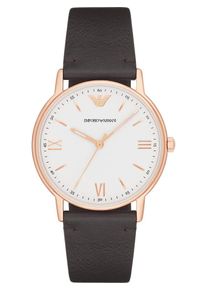 Emporio Armani, Herren Uhr 'AR11011', Dunkelbraun / Gold / Wei&szlig;