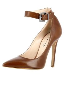 Evita, Damen Pumps, Braun / Cognac