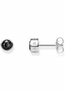 Thomas Sabo, Damen Paar Ohrstecker 'Schwarzer Stein, H1963-051-11', Schwarz / Silber