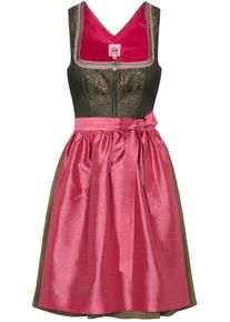 Spieth & Wensky SPIETH & WENSKY, Damen Dirndl 'Hagebutte', Oliv / Pink