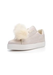 Bianco, Damen Pompon-Sneaker, Creme