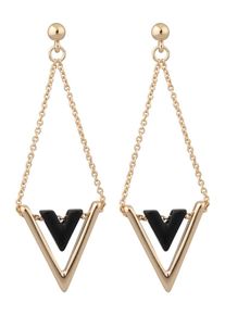 ABOUT YOU, Damen Ohrringe 'Feline', Gold / Schwarz