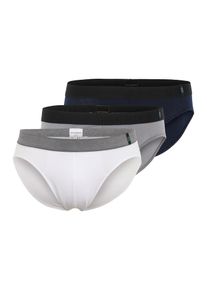 Schiesser, Herren Rio-Slip 3er-Pack, Nachtblau / Grau / Wei&szlig;
