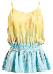 Khujo, Damen Top 'Camtasia', Hellblau / Gelb