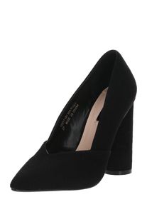 Lost Ink, Damen Pumps'COLETTE SWEETHEART CUT BLOCK HEEL SHOE', Schwarz