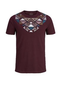 Jack & Jones JACK & JONES, Herren T-Shirt, Himmelblau / Hellbraun / Rotviolett / Weiß