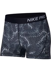 Nike, Damen Funktionsshorts 'Pro Print Chain Feather', Dunkelgrau