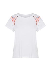 armedangels, Damen T-Shirt, Puder / Hellrot / Offwhite