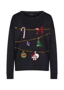 Only, Damen Pullover, Nachtblau / Gold / Rot