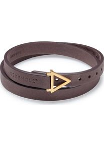 KERBHOLZ, Herren Armband 'GEOLEA8200', Dunkelbraun / Gold