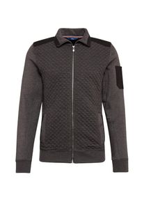 Tom Tailor, Herren Sweatjacke, Taubenblau / Schwarzmeliert