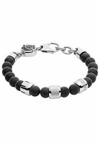 Diesel, Herren Armband 'Crank, DX1023040', Schwarz / Silber