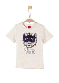 s.Oliver Junior, T-Shirt, Beigemeliert / Dunkelblau / Schwarz