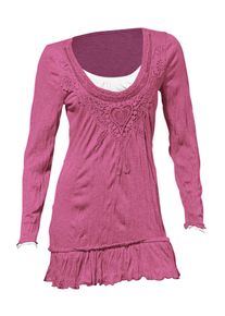 Heine, Damen Longshirt 2 in 1, Pink