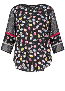 SAMOON, Damen Bluse, Mischfarben / Schwarz