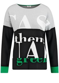 Gerry Weber, Damen Pullover, Grau / Schwarz / Weiß