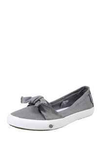 Dockers by Gerli, Damen Ballerina im Canvas-Look mit Schleife, Grau