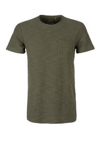 s.Oliver RED LABEL, Herren Meliertes Slub Yarn-Shirt, Oliv
