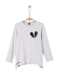 s.Oliver Junior, Mädchen Longsleeve, Weißmeliert