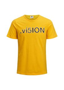 Jack & Jones JACK & JONES, Herren T-Shirt, Goldgelb / Schwarz / Weiß