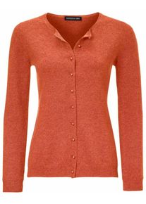Heine, Damen Kaschmir Cardigan, Dunkelorange
