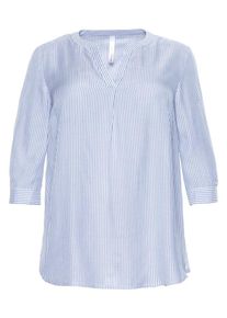 sheego Casual, Damen Tunika, Hellblau / Wei&szlig;