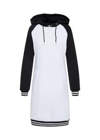 Urban Classics, Damen Kleid, Schwarz / Weiß