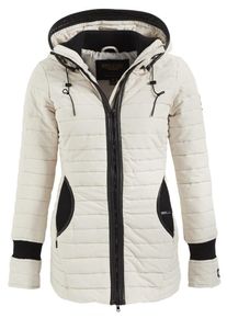 Khujo, Damen Jacke 'MIDD', Beige / Schwarz
