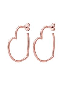 Elli, Damen Ohrringe 'Herz', Rosegold